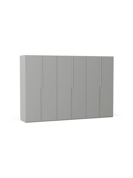 Guardaroba componibile grigio con ante battenti Leon, larg. 300 cm, in diverse varianti, Grigio, Interno Basic, alt. 200 cm