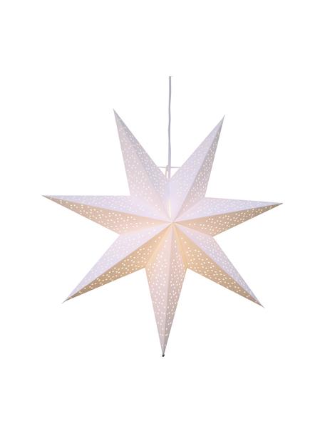 Estrella luminosa de papel Dot, Cable: plástico, Blanco, Ø 54 cm