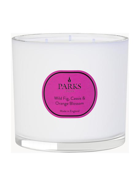 Trojknôtová vonná sviečka Vintage Aromatherapy (divá figa, čierne ríbezle a pomarančový kvet), Priehľadná, biela, ružová, Ø 12 x V 11 cm