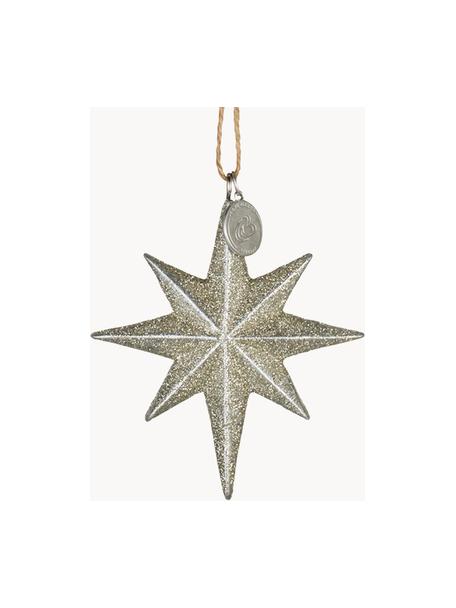 Décoration de sapin de Noël Serafina Star, 2 pièces, Couleur dorée, larg. 7 x haut. 8 cm