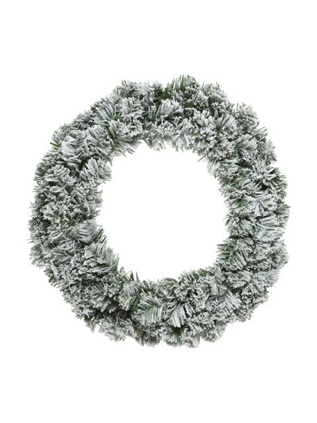 Couronne de Noël Imperial, enneigée, Plastique, Vert, blanc, Ø 35 x haut. 10 cm