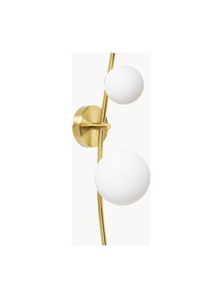 Große Wandleuchte Nebo, Lampenschirm: Glas, Gold, B 13 x H 45 cm