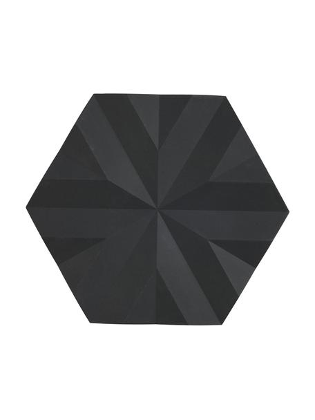 Topfuntersetzer Ori, 2 Stück, Silikon, Schwarz, L 16 x B 14 cm