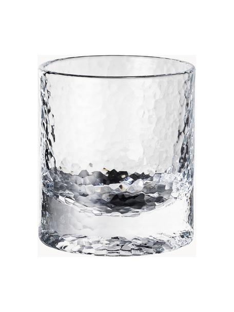 Bicchieri acqua con superficie a rileivo Forma 2 pz, Vetro, Trasparente, Ø 9 x Alt. 10 cm, 300 ml