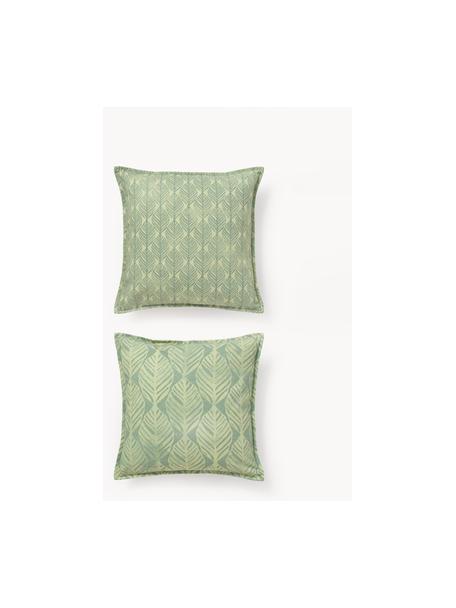 Súprava poťahov na vankúše s grafickým vzorom Armanda, 2 diely, 80 %  polyester, 20 %  bavlna, Odtiene zelenej, Š 45 x D 45 cm