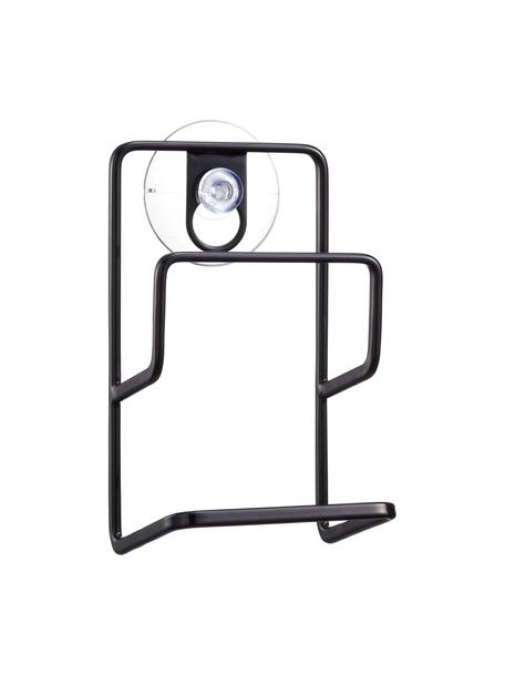 Organizador de estropajos Tower, Acero recubierto, Negro, An 8 x Al 13 cm