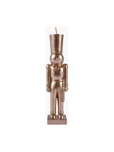 Weihnachtskerze Nutcracker, Wachs, Rosa mit Metallic-Finish, Ø 5 x H 18 cm