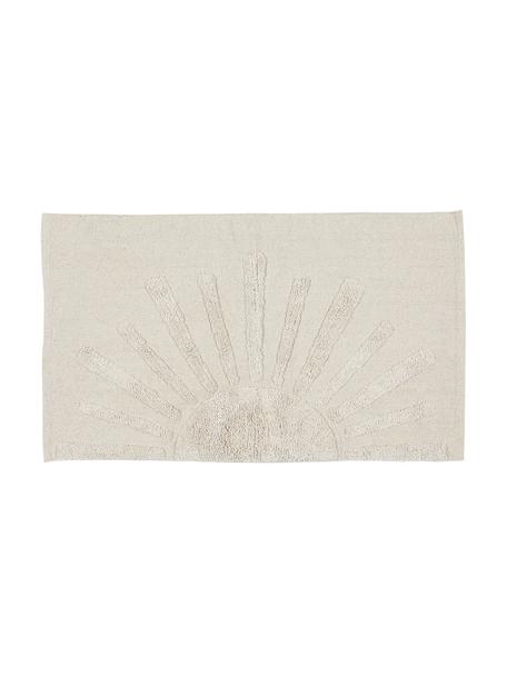 Tappeto bagno con motivo a rilievo Sun, 100% cotone organico
Non antiscivolo, Beige, Larg. 60 x Lung. 90 cm
