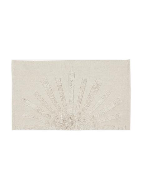 Tappetino da bagno con motivo in rilievo Sun, 100% cotone organico
Non antiscivolo, Beige chiaro, Larg. 60 x Lung. 90 cm