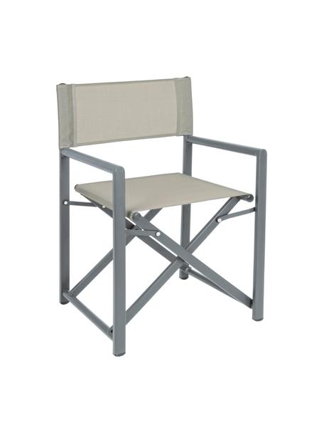 Skládací zahradní židle Taylor, Šedá, antracitová, stříbrná, Š 48 cm, H 56 cm