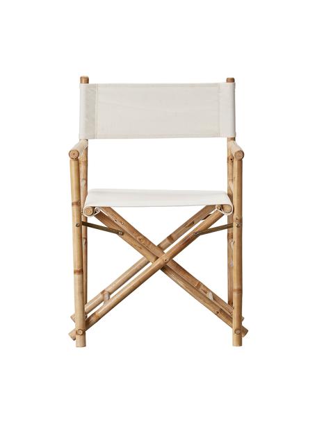 Skladacia režisérska stolička z bambusu Mandisa, Bambus, ľan, Š 58 x V 88 cm