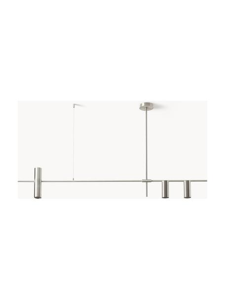 Grote hanglamp Cassandra, Metaal, verguld, Zilverkleurig, B 143 x H 73 cm