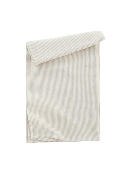 Mantel de lino Alina, 100% lino con certificado European Flax, Beige, blanco crema, De 6 a 10 comensales (An 145 x L 250 cm)