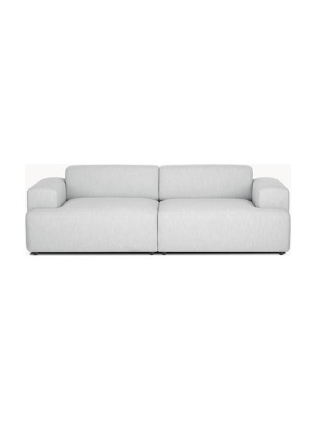 Bank Melva (3-zits), Bekleding: 100% polyester Met 35.000, Frame: massief grenenhout, FSC-g, Poten: kunststof, Geweven stof lichtgrijs, B 238 x D 101 cm