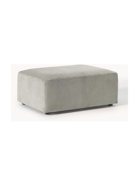 Puf reposapiés de pana Melva, Tapizado: pana (92% poliéster, 8% p, Estructura: madera de pino y abeto ma, Patas: plástico., Pana gris, An 99 x F 72 cm