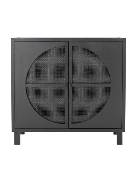 Credenza con ante Trento, Nero, Larg. 105 x Alt. 100 cm