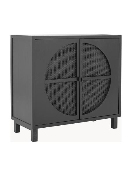 Enfilade Trento, Noir, larg. 105 x haut. 100 cm