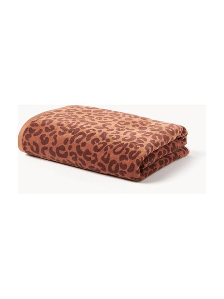 Handdoek Leo in verschillende formaten, Terracotta, donkerbruin, Badhanddoek, B 100 x L 150 cm