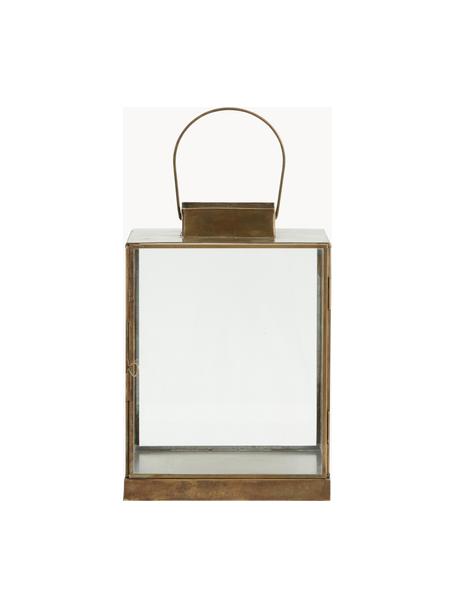 Malá lucerna Antique, Zlatá, transparentní, Š 19 cm, V 27 cm