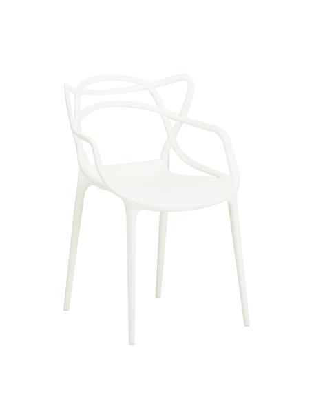 Designové židle Masters, 2 ks, Polypropylen, certifikace Greenguard, Bílá, Š 57 cm, V 84 cm
