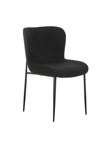 Čalúnená stolička Tess, Čierna, Š 49 x H 64 cm
