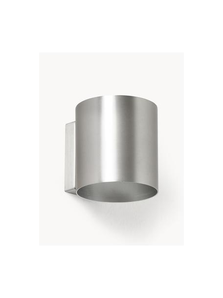 Kleine wandlamp Roda, Lampenkap: gepoedercoat ijzer, Zilverkleurig, B 10 x H 10 cm