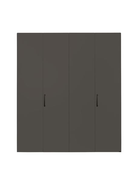 Drehtürenschrank Madison 4-türig, inkl. Montageservice, Korpus: Holzwerkstoffplatten, lac, Grau, B 202 cm x H 230 cm