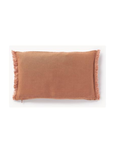 Housse de coussin en lin avec franges Luana, 100 % pur lin

Le lin est naturellement doté d'un toucher plutôt rugueux et d'un aspect froissé
Sa résistance élevée au accrocs lui confère robustesse et longévité, Terracotta, larg. 30 x long. 50 cm