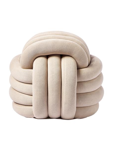 Puf supeł Twist, Beżowy, S 54 x W 45 cm