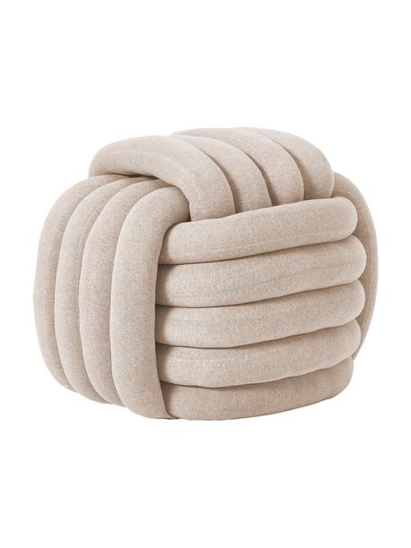 Knoten-Pouf Twist, Bezug: 100 % Baumwolle, Beige, B 54 x H 45 cm