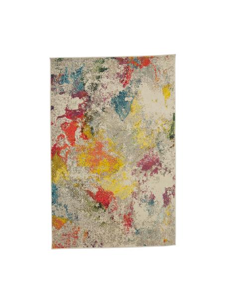 Alfombra de pelo corto de diseño Celestial, Parte superior: 100% polipropileno, Reverso: yute, Tonos beige, multicolor, An 120 x L 180 cm (Tamaño S)