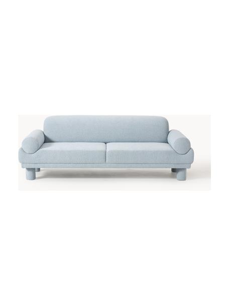 Bouclé-Sofa Lilo (3-Sitzer), Bezug: Bouclé (93 % Polyester, 6, Bouclé Hellblau, B 230 x T 93 cm