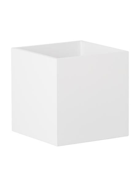 Applique bianca Quad, Paralume: alluminio verniciato a po, Bianco, Larg. 10 x Alt. 10 cm
