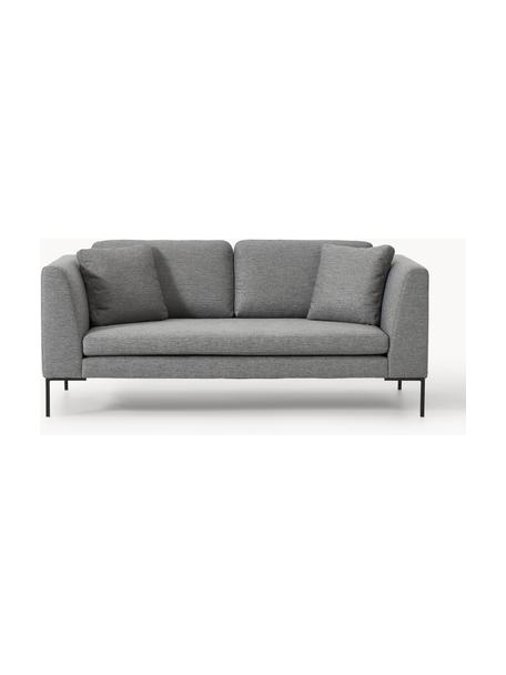 Sofa Emma (3-Sitzer) mit Metall-Füßen, Bezug: Polyester 100.000 Scheuer, Gestell: Massives Kiefernholz, Bir, Füße: Metall, pulverbeschichtet, Webstoff Dunkelgrau, B 194 x T 100 cm