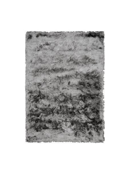 Glänzender Hochflor-Teppich Jimmy, Flor: 100% Polyester, Dunkelgrau, B 80 x L 150 cm (Größe XS)