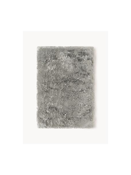 Glänzender Hochflor-Teppich Jimmy, Flor: 100% Polyester, Dunkelgrau, B 120 x L 180 cm (Größe S)