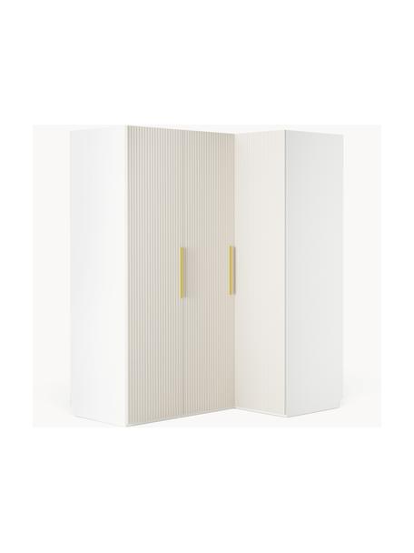 Modulaire hoekkast Simone, 165 cm breed, diverse varianten, Frame: met melamine beklede spaa, Hout, beige, Basic Interior, B 165 x H 200 cm, met hoekmodule