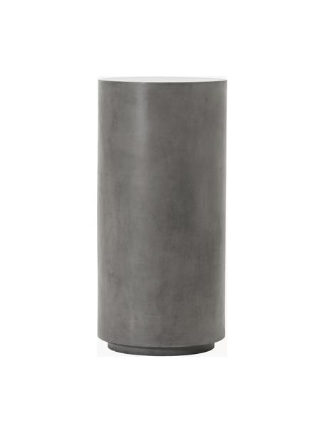 Columna decorativa artesanal de hormigón Out, Gris cemento, Gris oscuro, Ø 36 x Al 76