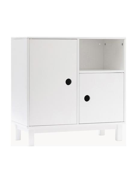 Kommode Star, Mitteldichte Holzfaserplatte (MDF), Gummibaumholz, Weiss, B 60 x H 60 cm