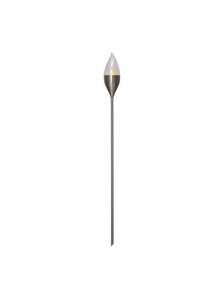 Lámpara de pie solar Olympos, Pantalla: plástico, Acero, transparente, Ø 9 x Al 115 cm