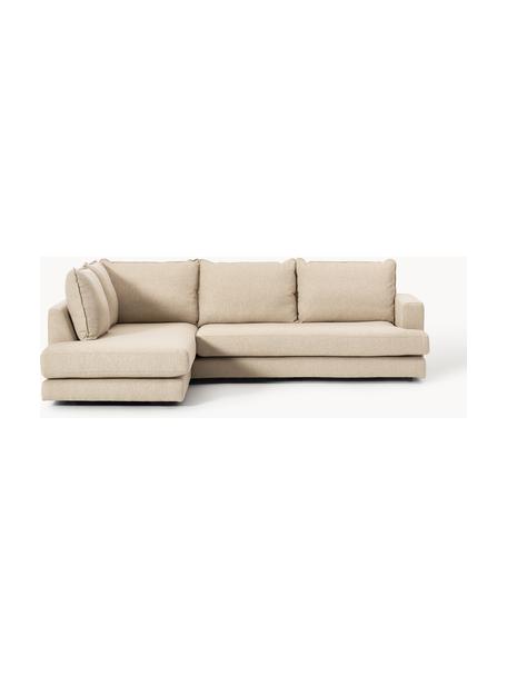 Ecksofa Tribeca, Bezug: 100 % Polyester Der hochw, Gestell: Massives Kiefernholz, Füße: Massives Buchenholz, lack, Webstoff Beige, B 274 x T 192 cm, Eckteil rechts