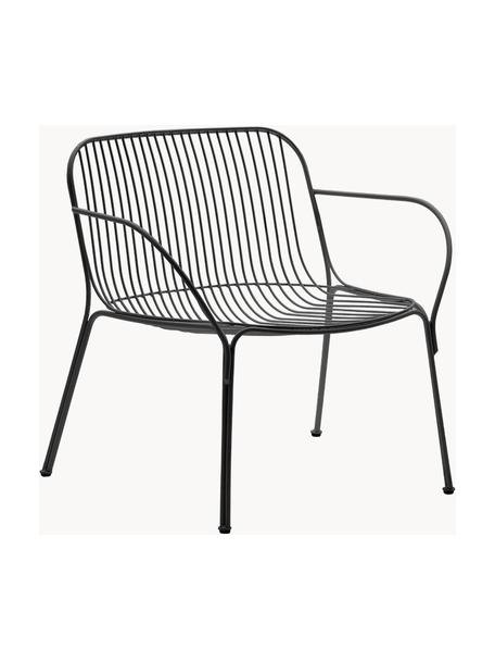 Sillón para exterior Hiray, Acero galvanizado pintado, Negro, An 73 x F 65 cm