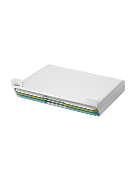 Tablas de cortar con soporte Folio, 4 pzas., Polipropileno (PP), Blanco, verde, azul, An 23 x L 32 cm