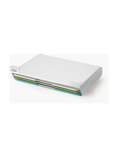 Planches à découper avec support Folio, 4 élém., Blanc, vert, bleu, larg. 30 x haut. 20 cm