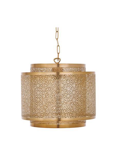 Lampa wisząca z metalu w stylu boho Hermine, Odcienie mosiądzu, matowy, Ø 35 x W 28 cm