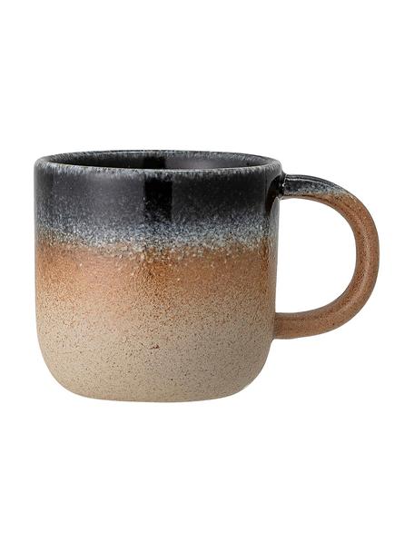Tazza fatta a mano con gradiente Aura, Porcellana, Tonalità beige e blu, Ø 8 x Alt. 8 cm, 200 ml