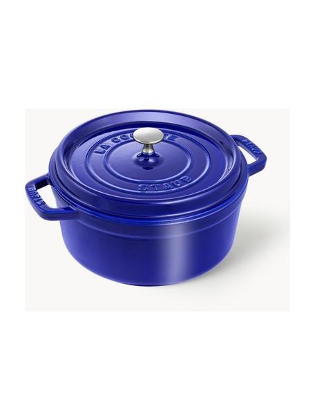 Casseruola rotonda in ghisa La Cocotte, Ghisa smaltata, Blu elettrico, argentato, Ø 24 x Alt. 15 cm, 3,8 l