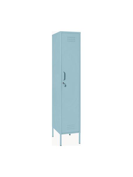 Armadietto piccolo The Skinny, Acciaio verniciato a polvere, Azzurro, Larg. 35 x Alt. 183 cm