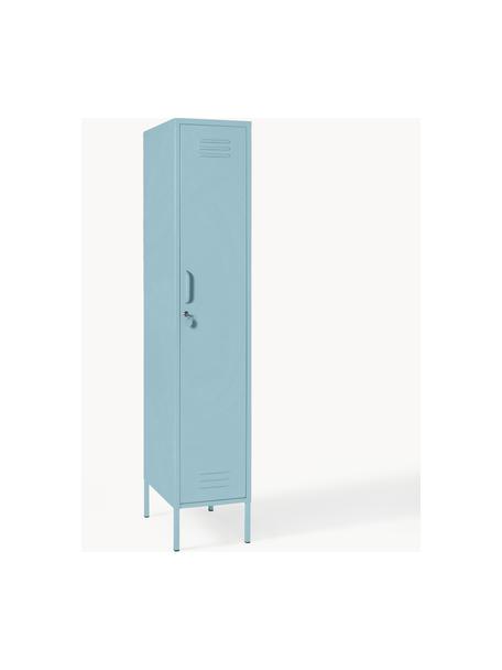 Kleiner Kleiderschrank The Skinny, Stahl, pulverbeschichtet, Hellblau, B 35 x H 183 cm