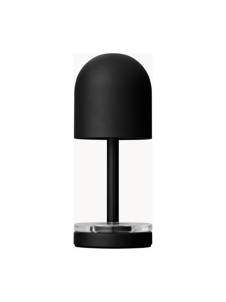 Lámpara de mesa pequeña LED para exterior Luceo, portátil, Negro mate, Ø 9 x Al 22 cm